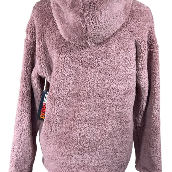 New 32 Degrees Fuzzy Hoodie Sweatshirt Dusty Pink Size S Small - Picture 3 of 7